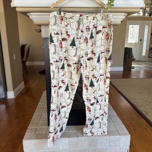 New Mens Hanna Andersson Grinch Pajama Bottoms XL FLannel
